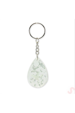 Epoksi Yıldızlı Anahtarlık, Gümüş - 1 Adet Gümüş