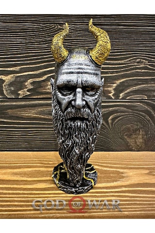 God Of War Ragnarok Kratos Mimir 20cm Gümüş Renk Polyester Figür