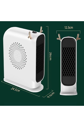 Yunboo Hizli Isinma Ev Isitici - Kucuk Boy, 500w Allyuminyum Tel Isitma, Avrupa Standarti, 110-240v - Beyaz