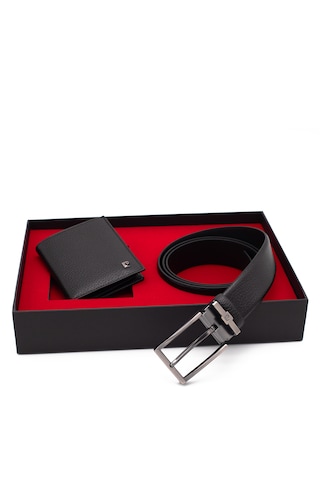 Pierre Cardin Deri Cüzdan & Kemer İkili Set Pc100f-1135s3l Siyah