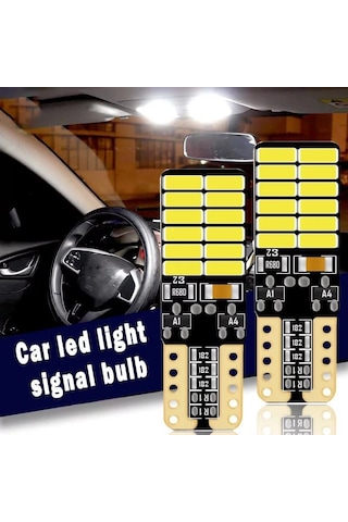 2 Adet Beyaz Renk T10 Dipsiz Led Ampul Park Ampulü Gündüz Farı Yü N11.312
