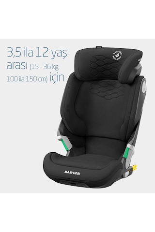 Maxi-Cosi Kore Pro Işık Sensörlü ADAC'lı İsofixli I-Size 15-36 Kg Çocuk Oto Koltuğu Authentic Black