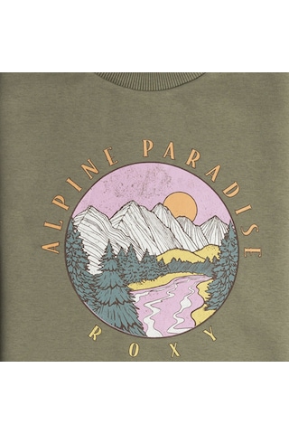 Roxy Roxy Morning Hike Rg B Kız Çocuk Yeşil Sweatshirt 17844 Haki