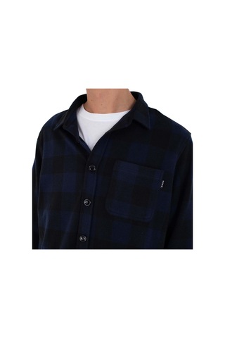 Hurley Hurley Axe Knit Flannel Shirt Erkek Mavi Sweatshirt 6721 Lacivert