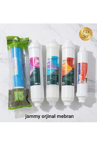 Jammy Filter 5'li Su Arıtma Filtre Seti Mebranlı Premium Kalite Jammy Membran
