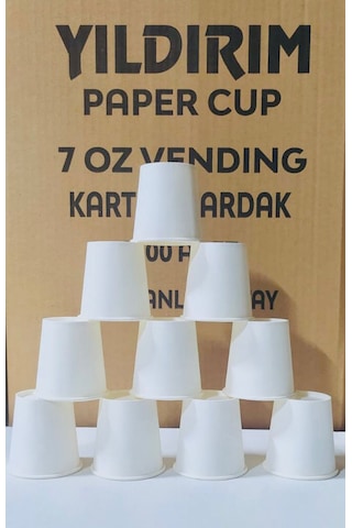 7 Oz Baskısız Karton Bardak 2500 Adet