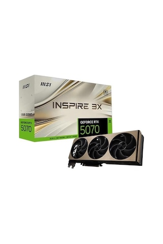 Msı 12gb Rtx5070 Inspıre 3x Oc Gddr7 192bit Hdımı-dp Pcıe 5.0