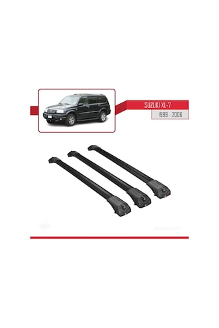 Suzuki Xl-7 1999-2006 Arası İle Uyumlu Ace-1 Ara Atkı Tavan Barı Siyah 3 Adet Bar