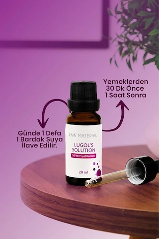 Raw Material More Than Lugol Çözeltisi %5 İyot Damla 20 Ml 2 Adet