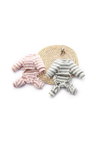 Geeksen Köpek Ev Giyimi Yazlık, Yumuşak Kumaş, Konforlu Uyku Giysisi, Gri, Büyüklük L, Evde Kullanıma İdeal, Bichon-teddy Dostu