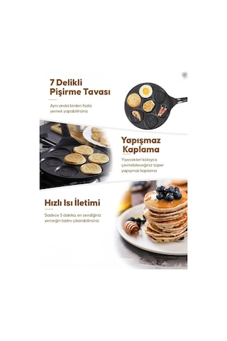 Emoji Yüzlü Granit Kaplama Özel Tasarım Pankek Tavası 28 Cm Premium Döküm Diğer