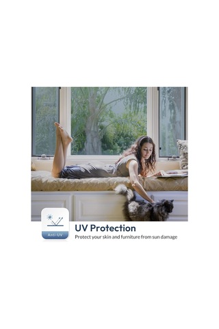 One Way Pencere Tonu, Buzlu Cam Pencere Filmi, 17.5 X 6,5 Feet