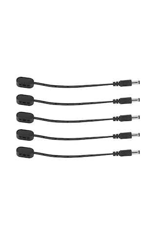 Gitar Efekt Pedalı İçin Efekt Pedalı Gücü, Dik Açı Konnektörlü Daisy Chain Kablosu, 5mm X 1mm Erkek Konnektörleri Destekler, Her Birine Bağımsız Pil