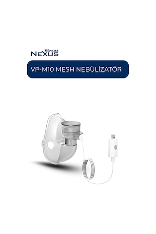 Direct Nexus USB Portatif Mesh Nebülizatör VP-M10 | Taşınabilir, Şarj Edilebilir, Sessiz (<25 dBA), 8 ml Hazne