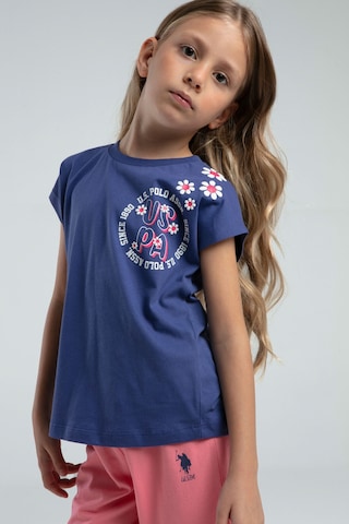 U.s. Polo Assn. Kız Çocuk Mavi Kapri Takım Us2068 Mavi