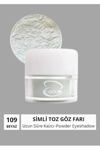 Carla Toz Göz Farı Beyaz Powder Eyeshadow White 25 G 109 Beyaz