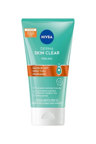 Skin Clear Sivilce Karşıtı Yüz Temizleyici Peeling 150ml, Gözenek Arındırıcı,siyah Nokta Azaltır,salisilik Asit,deniz Tuzu, Niasinamid