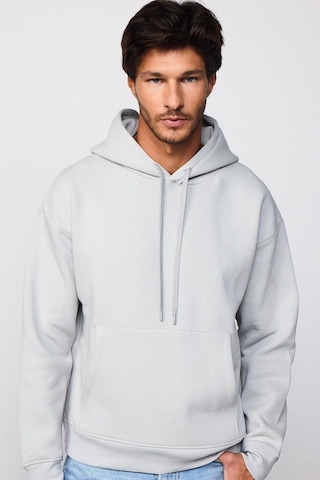 Tudors Oversize Pamuk Kapüşonlu Basıc Taş Rengi Unisex Sweatshirt-28984-taş Taş