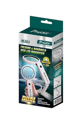 Proskit Ma-025 Katlanabilir Masa Ve El Tip Büyüteç Usb Ledli