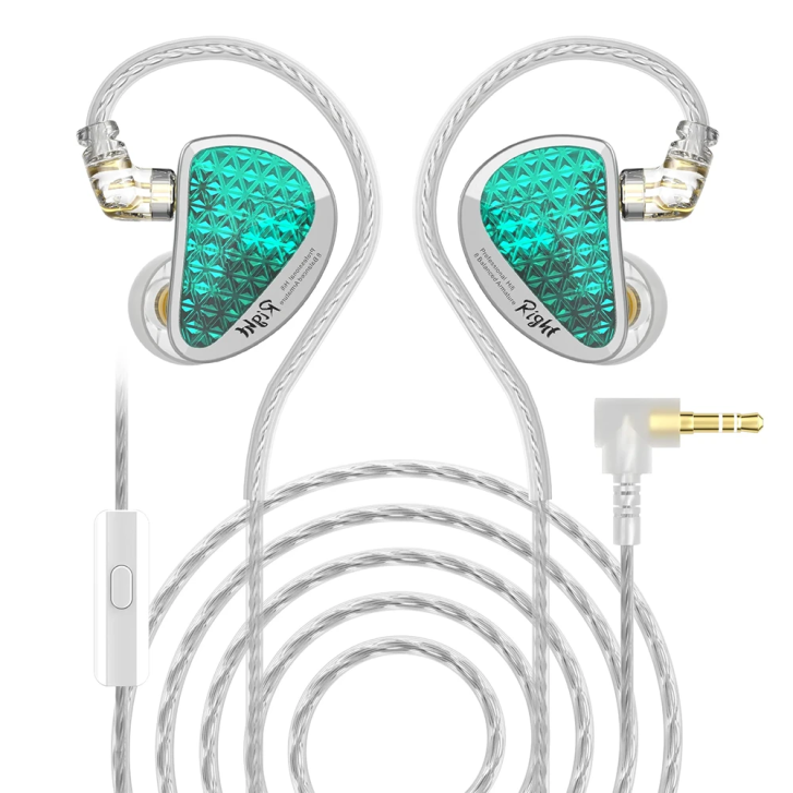 Kz As16 Pro 16ba Cyan Mikrofonlu 3.5mm Dengeli Armatür In-ear Monitör Kulak İçi Kulaklık Kz-as16-pro-16ba-mıc-cy