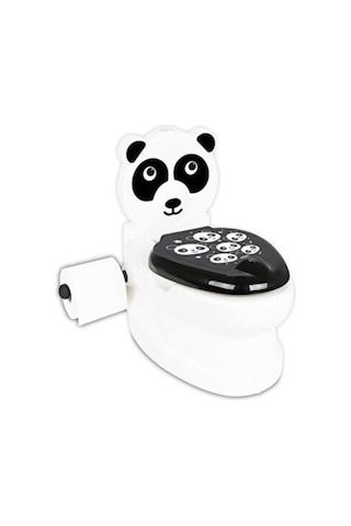 Pilsan Eğitici Panda Çocuk Klozet Lazımlık Beyaz - Siyah