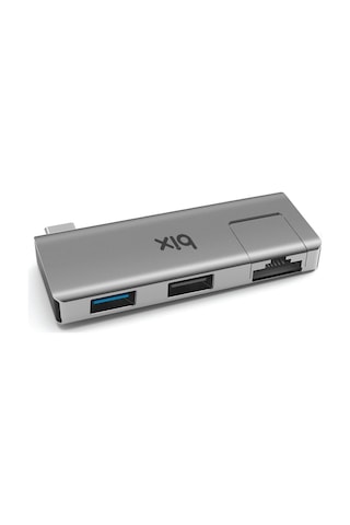 Bix BX21HB Type-C to USB 3.2 USB 2.0 RJ45 Dönüştürücü Adaptör