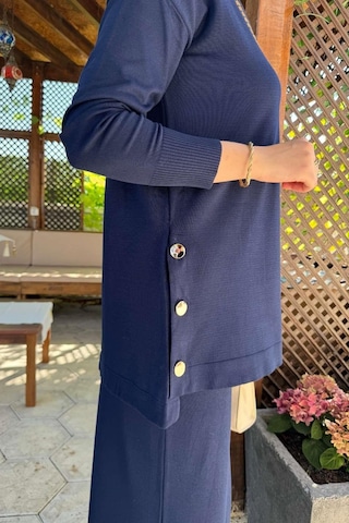 Sezen Triko Takım Lacivert Çok Renkli