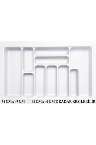 S-2289-w Çekmece Içi Kaşıklık Beyaz - 74x49 S-2289-w Beyaz