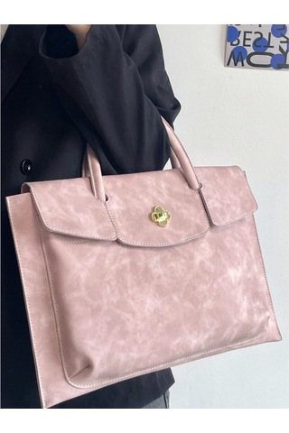 Vkemall Kadınlar İçin 15.6/16 İnç Çalışma Çanta - , Huawei, Lenovo Xiaoxin Air Uyumlu - Günlük Seyahat Ve Belgeler İçin El Çantası Pembe