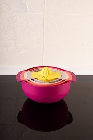 Easy Mix Süzgeçli Karıştırma Kabı Ve Limon Sıkacağı 6'lı Set Çok Renkli