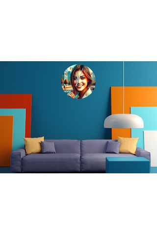 Ti-play Gülenyüz 30x30cm Akrilik Dekoratif Modern Duvar Saati ÇOk Renkli