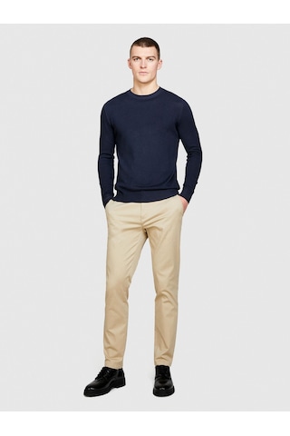 Sisley Streç Pamuklu Kemer Delikli Slim Fit Pantolon Erkek Bej Pantolon - 324p4aıhsf021