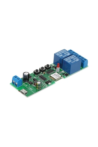 Moly Yunboo 2 Kanal Wifi Akıllı Kontrol Modülü - Uzaktan Kontrol, Zamanlama, Alexa & Google Home Desteği, Tıklama/kilit/bloke Modları - Yeşil Yeşil