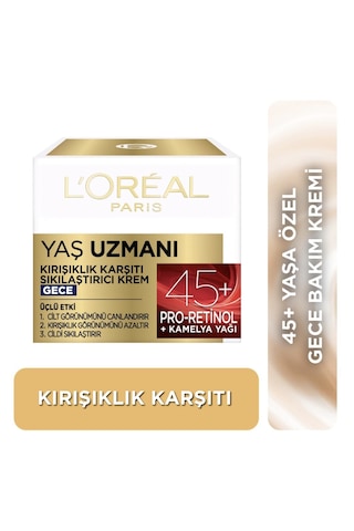 Loreal Yaş Uzmanı 45+ Kırışıklık Karşıtı Sıkılaştırıcı Gece + Gündüz Kremi 50 Ml + 50 Ml