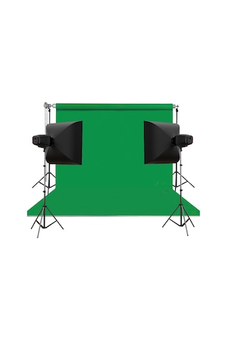 Hs Stüdyo Teknik 270x580cm Yeşil Taşınabilir Kumaş Fon Perdesi