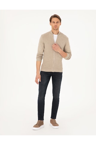 Pierre Cardin Erkek Kum Melanj Hırka Triko 50300508-vr123 Kum