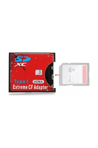 Sd To Cf Kart Dönüştürücü Adaptör Compact Flash Tip I Çevirici