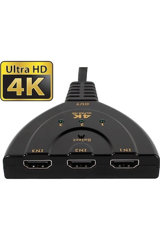 Epazaravm 3 In1 Pigtail 50Cm Kablolu 4K 2160P Hdmi Switch 4K303B