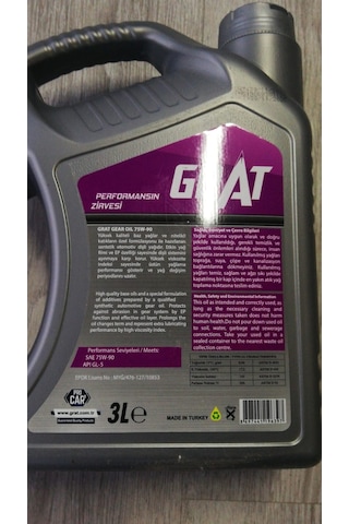 Grat 75W-90 Şanzıman Yağı 3 L