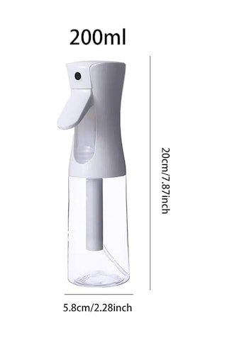 Teltree Yüz Nemlendirme İçin Ultra İnce Sisli 200ml Pet Sprey Şişesi, Isıya Dayanıklı, Siyah/beyaz/şeffaf Renk Seçenekleri Beyaz