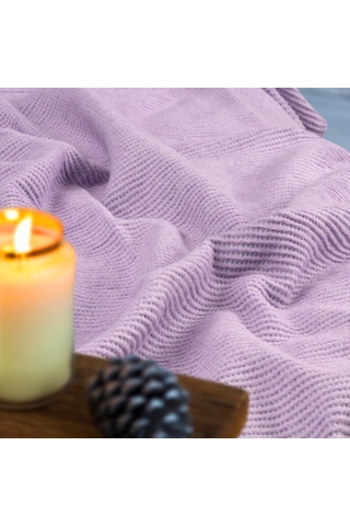 Pamuk Battaniye Tek Kişilik Tv Battaniyesi 150x200cm Eflatun