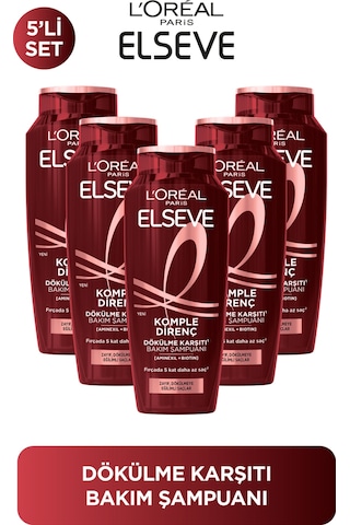 ELSEVE 5'li L'Oréal Paris Elseve Komple Direnç Dökülme Karşıtı Bakım Şampuanı 400 ml