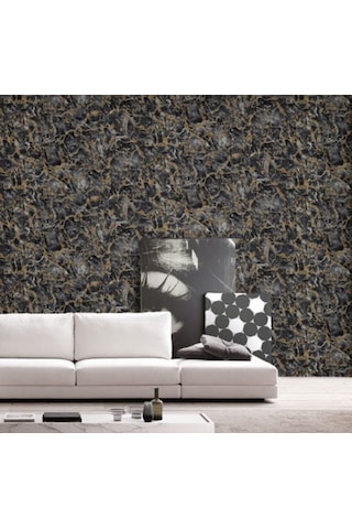 Adawall Roka 16m2 Duvar Kağıdı 23103 Serı Mermer Desen 3boyutlu Silinebilir Mavi - Gri