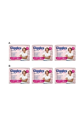 Giggles Kadın Mesane Pedi Large Bladder Pad 6x20 Paket 120 Adet L
