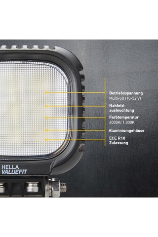 Hella Led Çalışma Farı S3000 12/24/48v 3000lm Vidalanmış/montaj Hareketli Montaj Barı Yakın Alan Aydınlatması