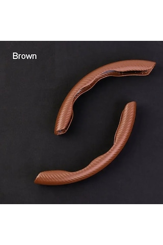 Ayrılmış Yarım Karbon Araba Direksiyon Kapağı Kaymaz Direksiyon Kapağı Sky Blue Mavi