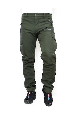Mudwill Softshell Kargo Cepli Kışlık Pantolon-Haki
