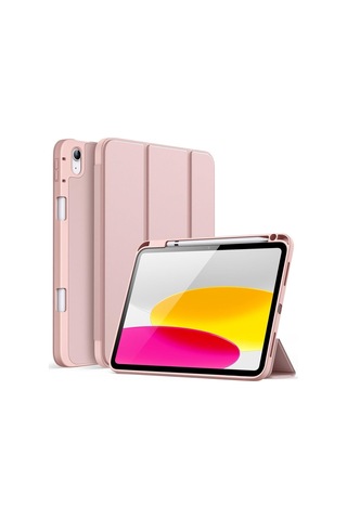 Apple Uyumlu iPad 10.nesil 10.9 İnç 2022 Kılıf Kalem Bölmeli Uyku Modlu Standlı Silikon A2757 A2777 A2696 Kılıf