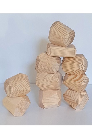 Tumi Ishi Ahşap Bloklar 10'lu Ham Boyasız Set Waldorf Denge ...