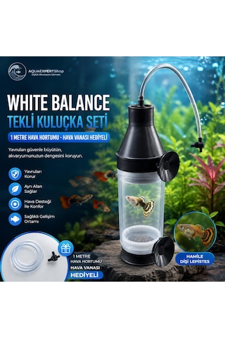 Tekli Akvaryum Kuluçka Makinesi Seti Ciklet Ve Ağızda Kuluçka Yapan Türler İçin Özel 1 Metre Hortum Ve Vana Hediyeli